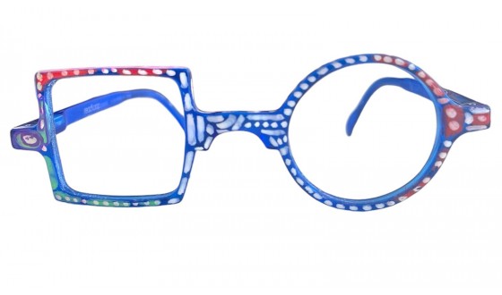 Lunettes de lecture Patchwork - Bleu Edition limitée DEN